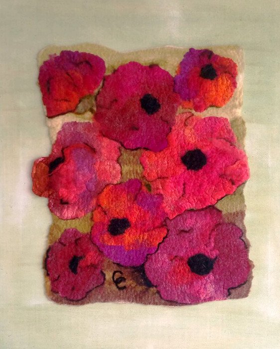 Silk Hanky Nuno felted, South Australia by Cherie Coppins
